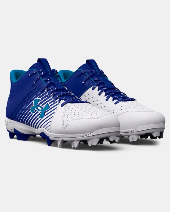 Men's UA Leadoff Mid RM Baseball Cleats in Blue image number 3